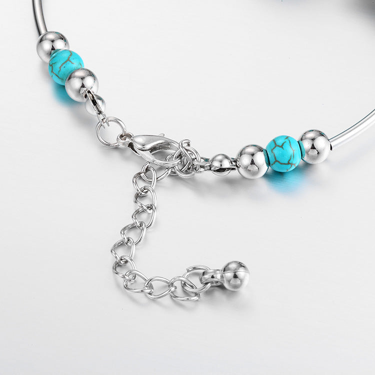 Turquoise Butterfly Beaded Bracelet | With Very Detailed Charms