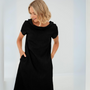 Leinen-Sommerkleid in Midi-Länge – Fenna