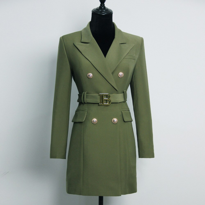 Stilvolles Unifarbenes Blazerkleid - Celeste