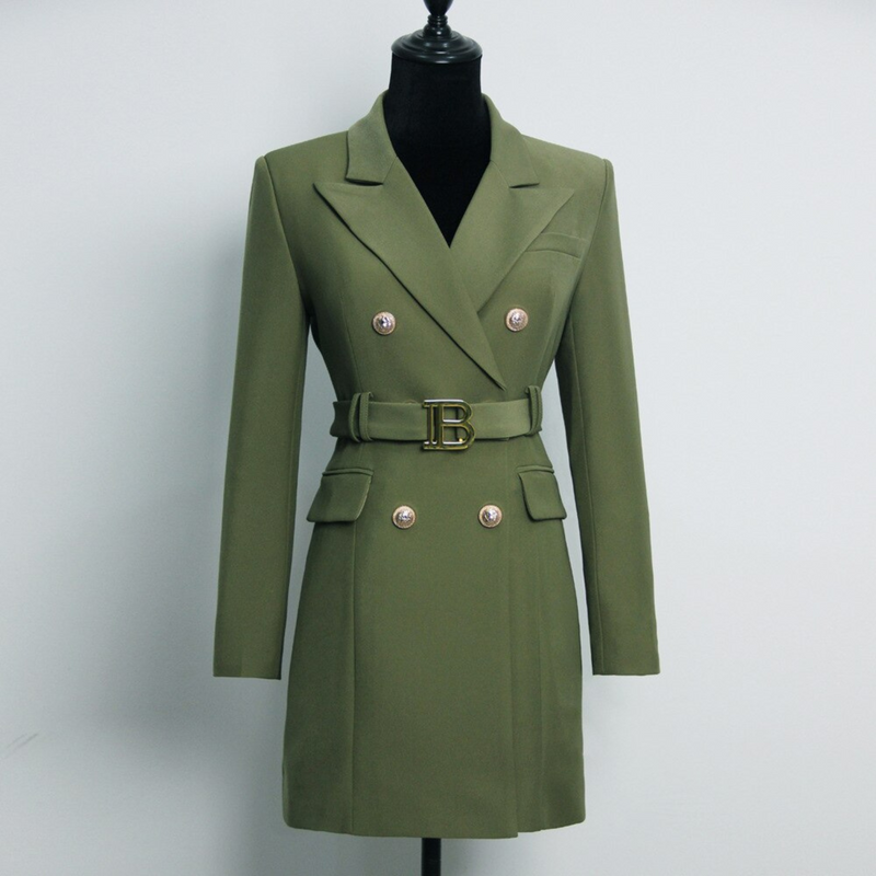 Stilvolles Unifarbenes Blazerkleid - Celeste
