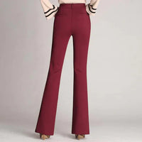 Schlanke Ausgestellte High Waist Hose – Mila