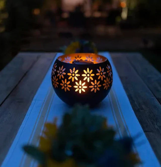 Blumen-Kerzenlampe mit Duftverteiler – Fleuris