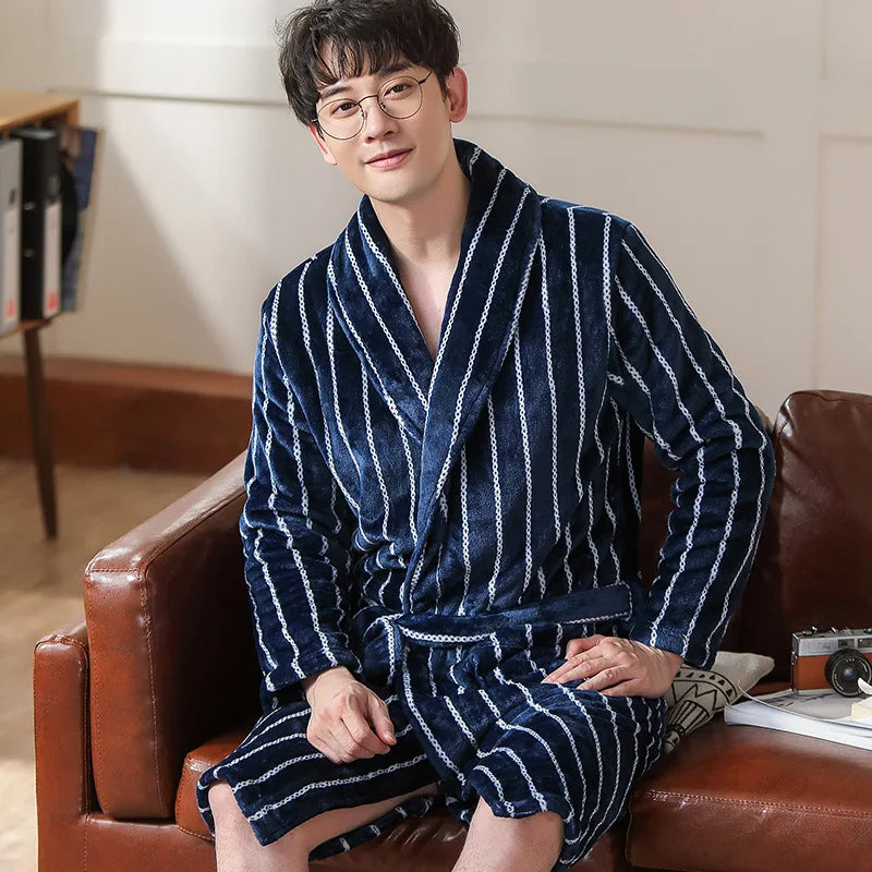 SnuggleUp Bathrobe | Fleece Bathrobe for Men