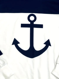 Hoodie with Anchor Print - Nautical Vibes