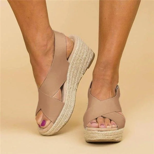 Comfortable Orthopedic Wedge Heel Espadrilles - Clara