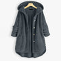 Trendige geschnittene Fleecejacke mit Kapuze - FleeceLux