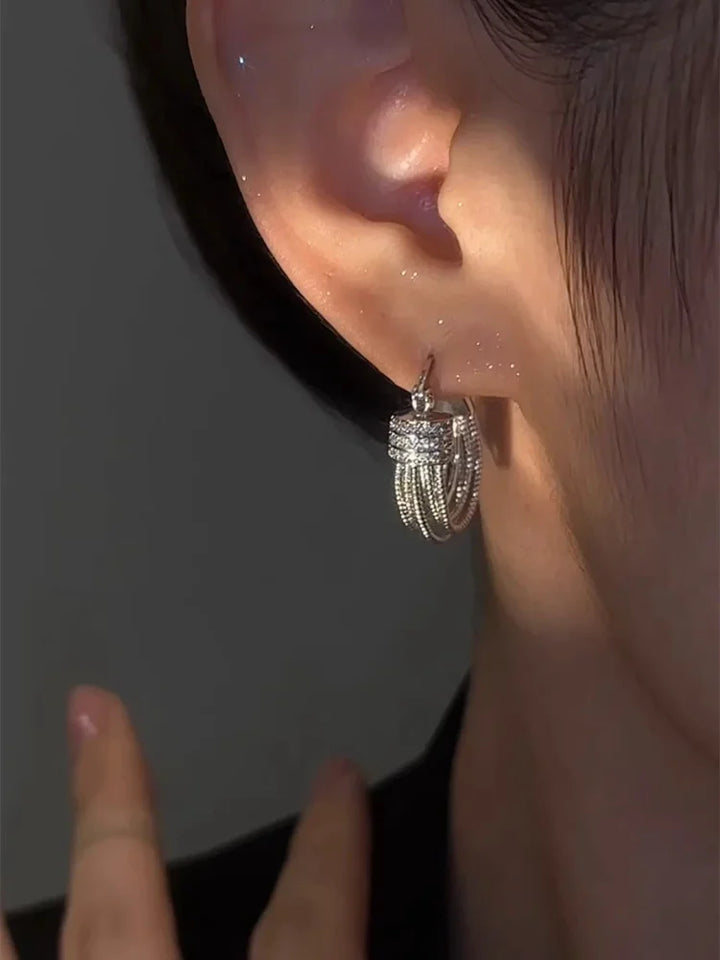 Geometrische Lagen-Ohrringe - Aria