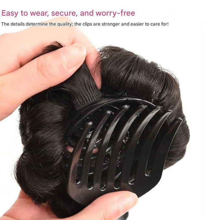 Blumenförmige Haarklammer mit Hairextension – Fiora