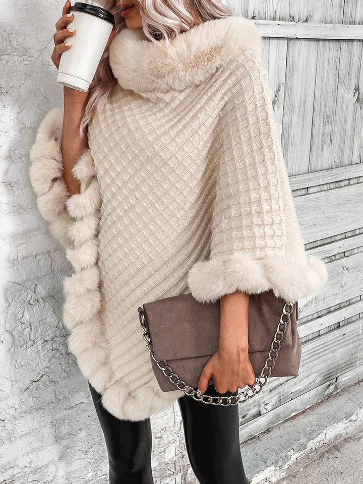 Bequemer Damen Winterponcho - Aurora