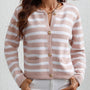 Gestreifter Damen-Herbstcardigan – Leona