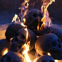 Ceramic Skull Fire Decor — Smoke-Free Flame Accent for Fire Pits 6