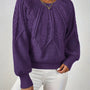 Damen Zopfpullover mit Laternenärmeln – Sanna