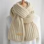 Unisex gestrickter Schal mit geometrischem Muster – Matteo