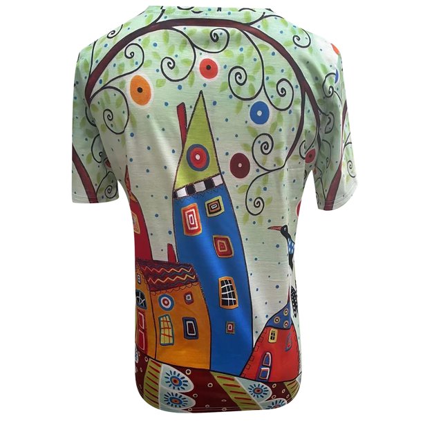 Licht dames T-shirt met print voor dagelijks gebruik en vakantie - SommerFun