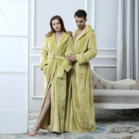 Fluffy Fleece Bathrobe with Hood - CozyFluff