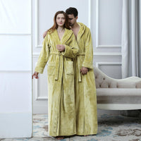 Fluffy Fleece Bathrobe with Hood - CozyFluff