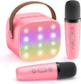 Tragbare Mini-Karaokemaschine mit Bluetooth-Lautsprecher & 2 kabellosen Mikrofonen – Veylo