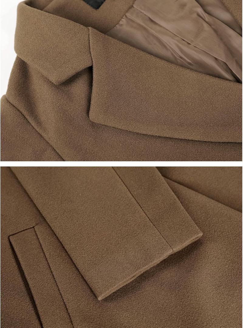 Dames Winter Wollen Jas met Notch Revers - Sofia