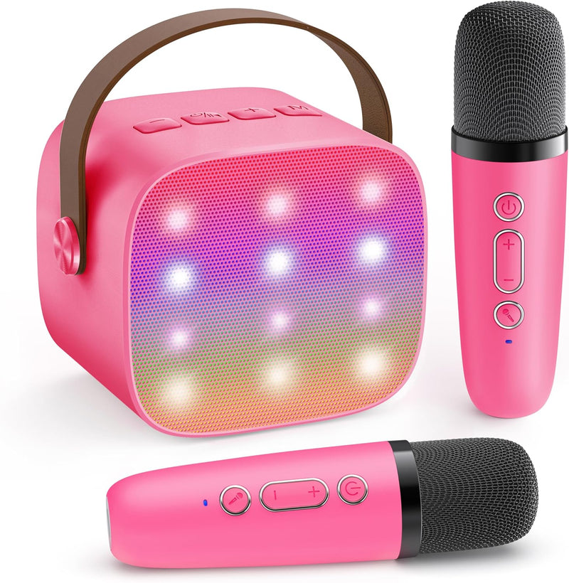 Portable Mini Karaoke Machine with Bluetooth Speaker &amp; 2 Wireless Microphones – Veylo