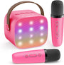 Tragbare Mini-Karaokemaschine mit Bluetooth-Lautsprecher & 2 kabellosen Mikrofonen – Veylo