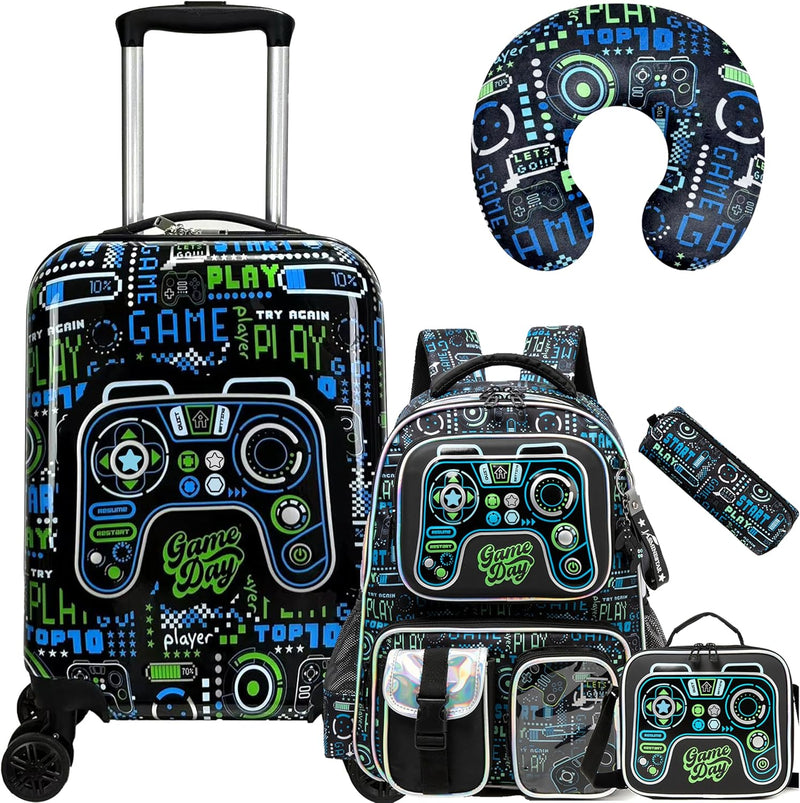 Kinder Bagage Set 5-delig met Hard Shell en Spinnerwielen – Game Day