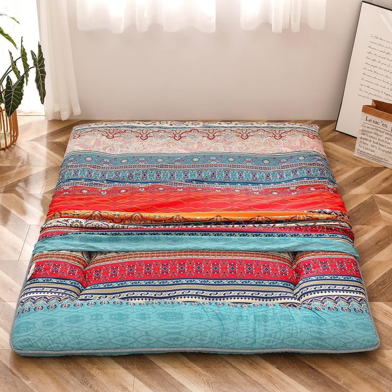 Folding Japanese Futon Floor Mattress with Memory Foam Support – Arivon