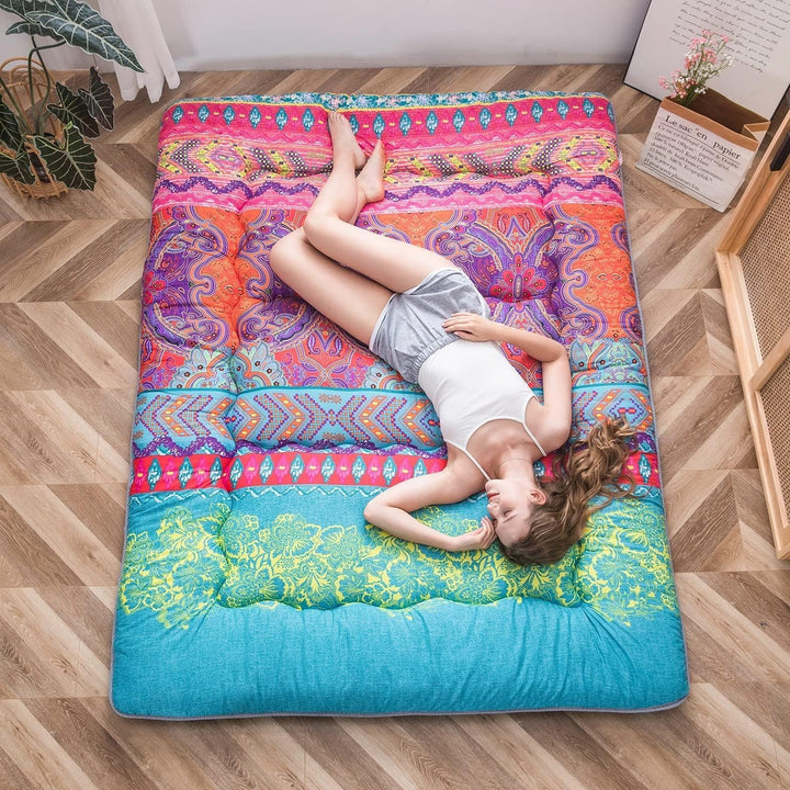 Folding Japanese Futon Floor Mattress with Memory Foam Support – Arivon