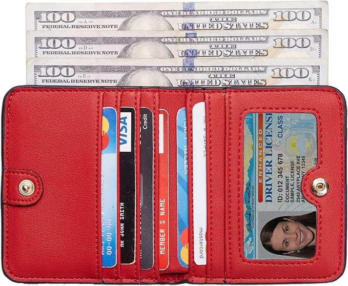 Compact RFID-Blocking Luxury Leather Women's Wallet - Elvira