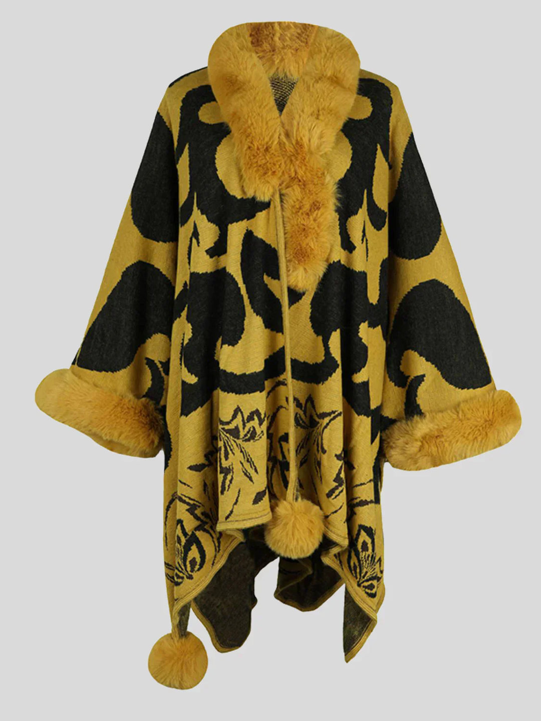 Stilvoller Winterponcho für Damen - Elora