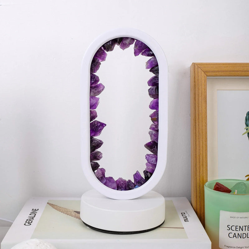 Handgefertigte Amethyst-Lampe - Serenith