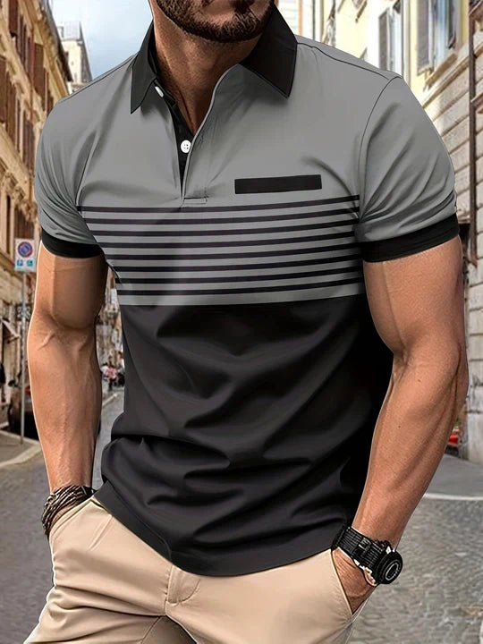 Gestreiftes Herren-Sommerpoloshirt – Damian