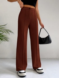 Trendige Damenhose mit hoher Taille und Plissee - Emilia