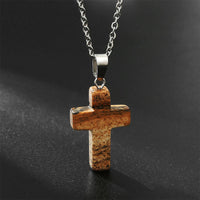Halskette mit Kreuz aus Natürlichen Edelsteinen - Seraphina