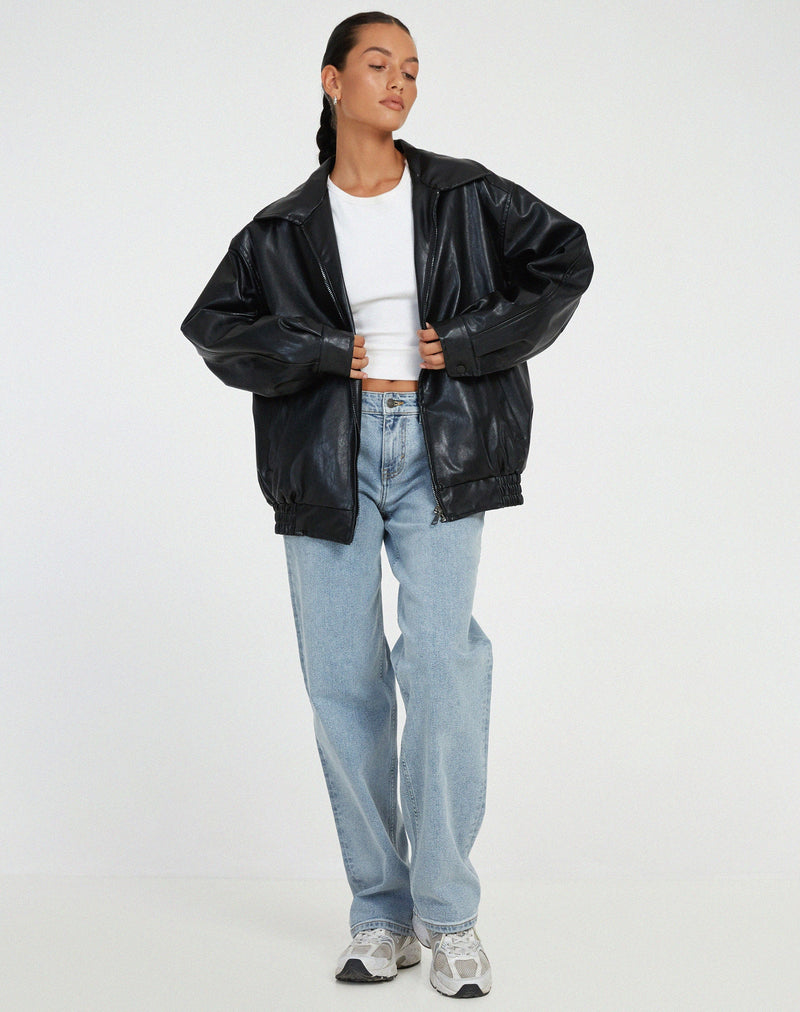 Oversized Los Leren Damesjasje – Yara