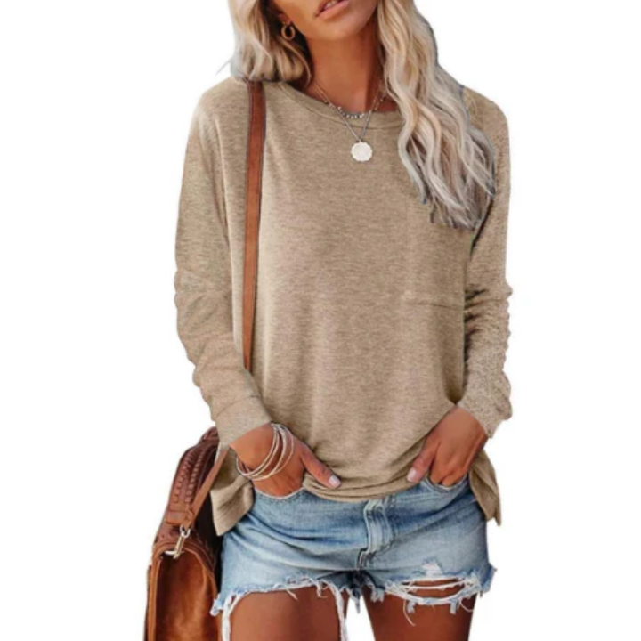 Dames Trui met Lange Mouwen en Ronde Hals – Jaxony