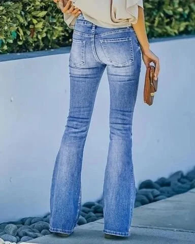 Trendige Jeanshose mit hoher Taille - Mila