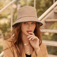 Lichte dames bucket hat van stof voor de zomer – Lindsay