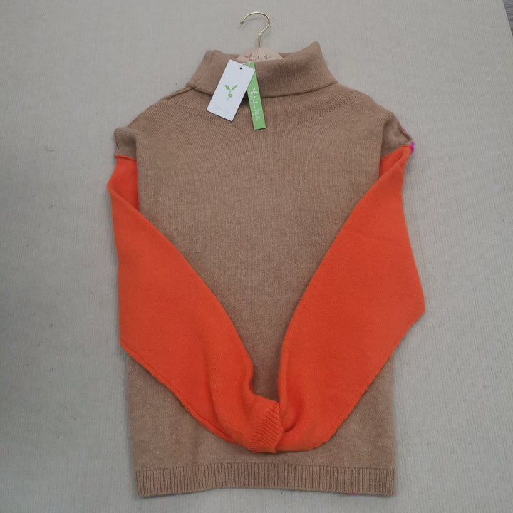 Beeindruckender Color-Block Strickpullover - AutumnVibe