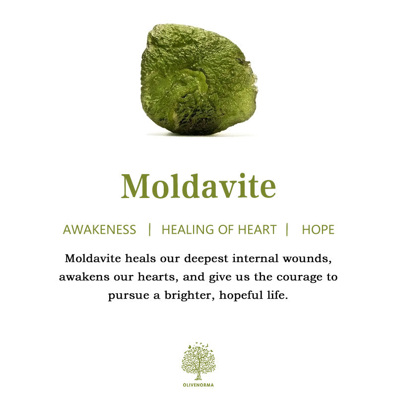 Reinigung Grüner Moldavit Halskette - Alina