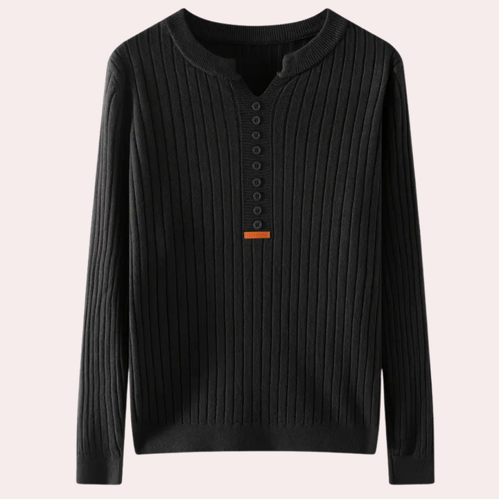 V-hals Trui met Knoopdetails voor Dames - Marit