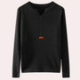 V-Ausschnitt Pullover mit Knopfdetails für Damen - Marit