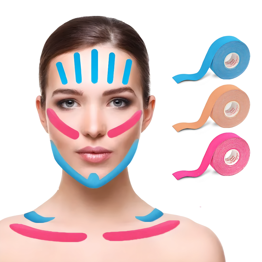 Kinesiotape für Gesicht und Hals - DermaTape