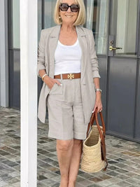 Trendiges Damen-Leinen-Sommer-Set – Camille