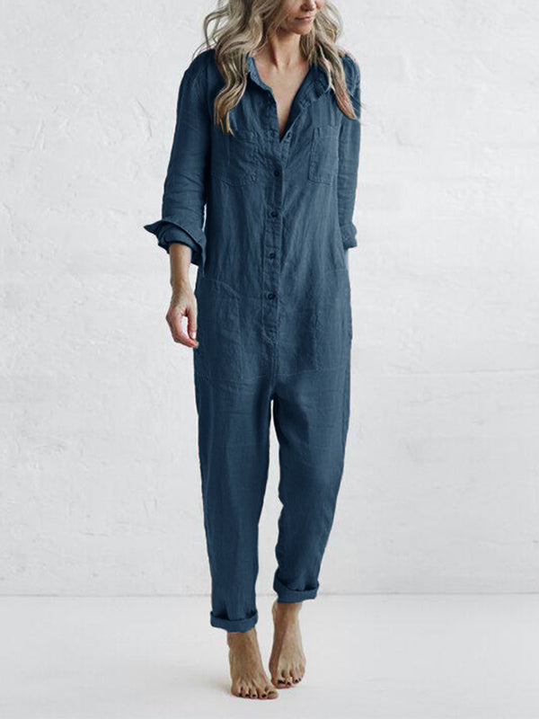 Casual Jumpsuit – Liv | 100% Katoen, Met Handige Zakken