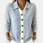 Striped Button Cardigan with Ribbed Cuffs 5