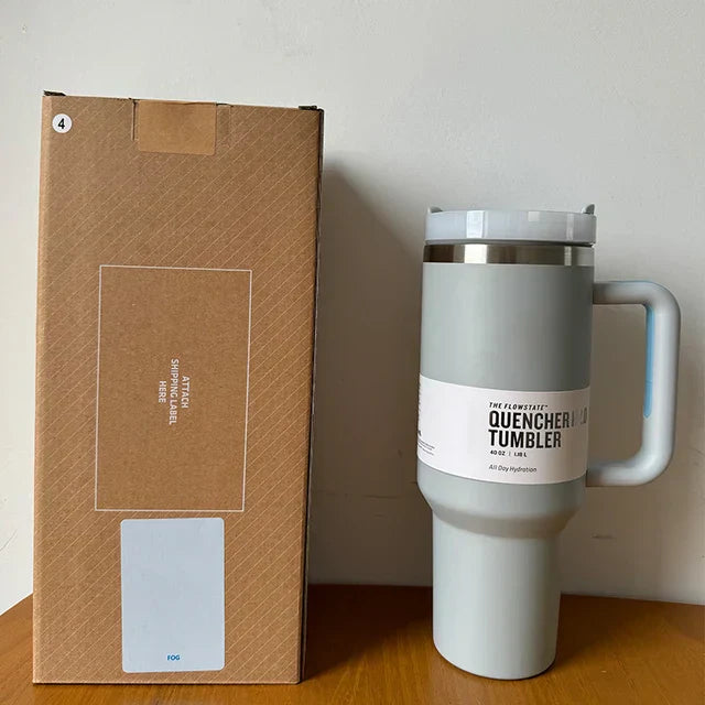 Vacuüm Geïsoleerde Beker met Deksel en Rietje - ThermoTumbler