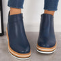 Trendige Damen-Stiefeletten mit Reißverschluss und Plateau - Alessia