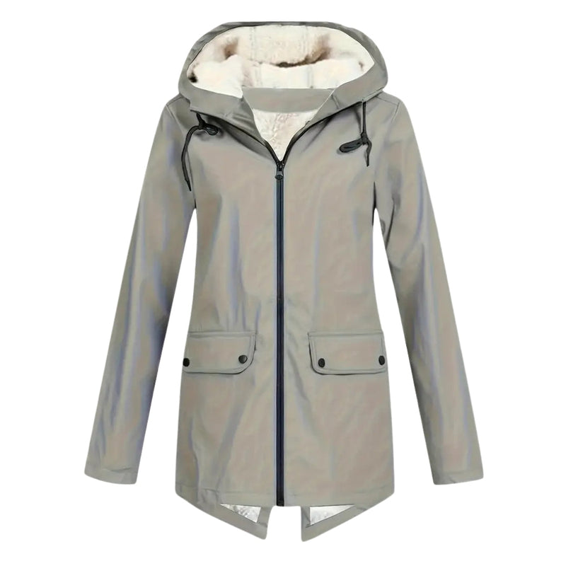 Waterproof Women's Jacket – Fleece Lined – With Hood 10