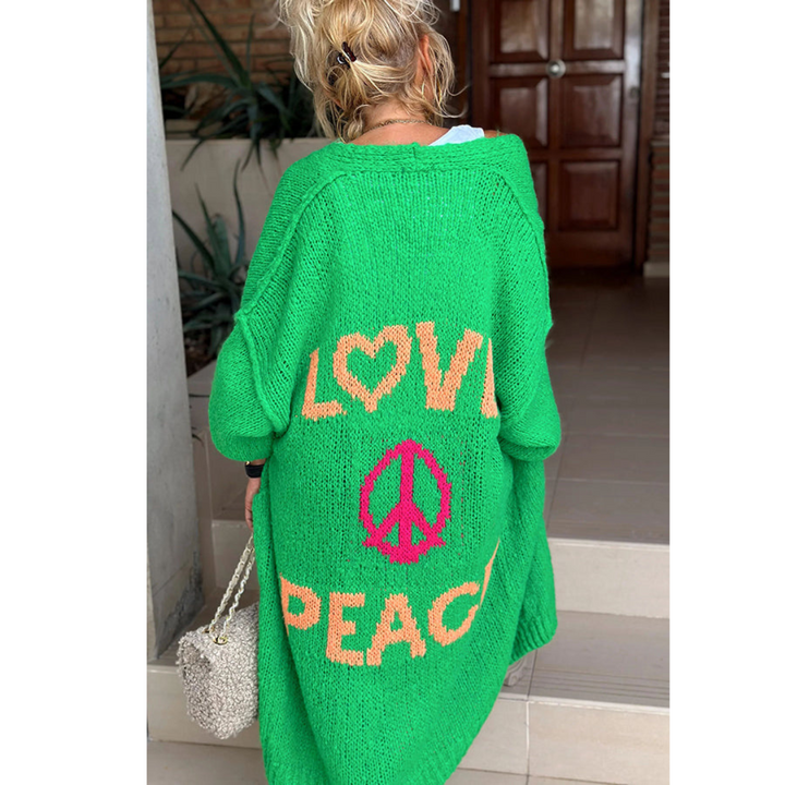 Trendige lange Strick-Cardigan - Sofia