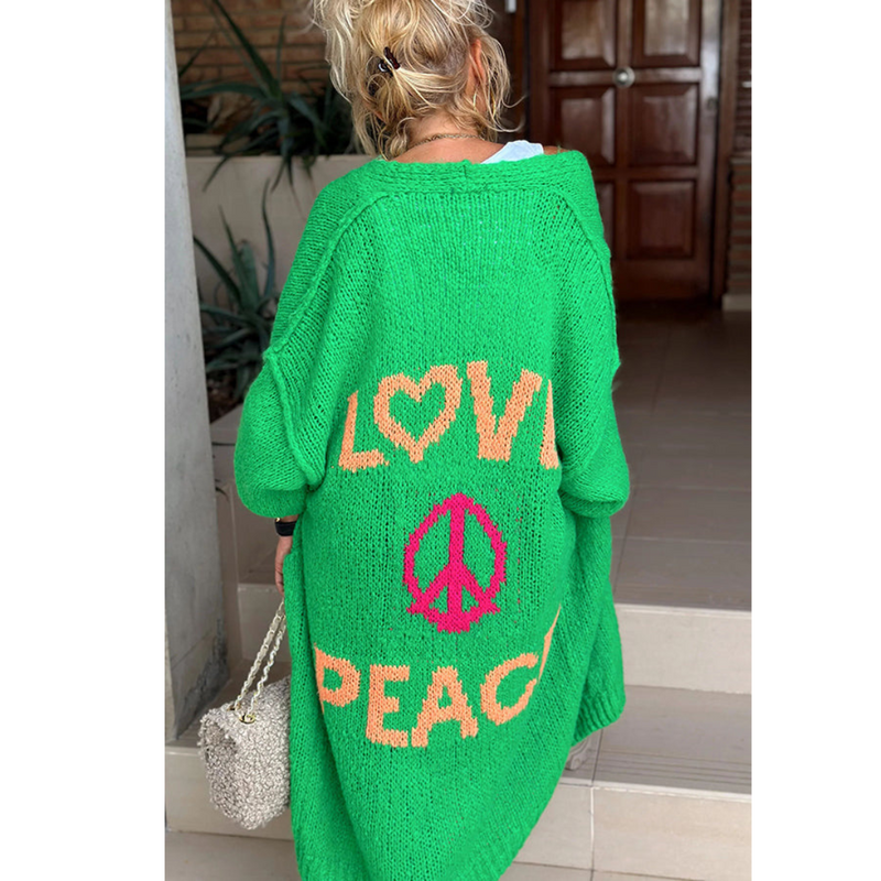 Trendige lange Strick-Cardigan - Sofia